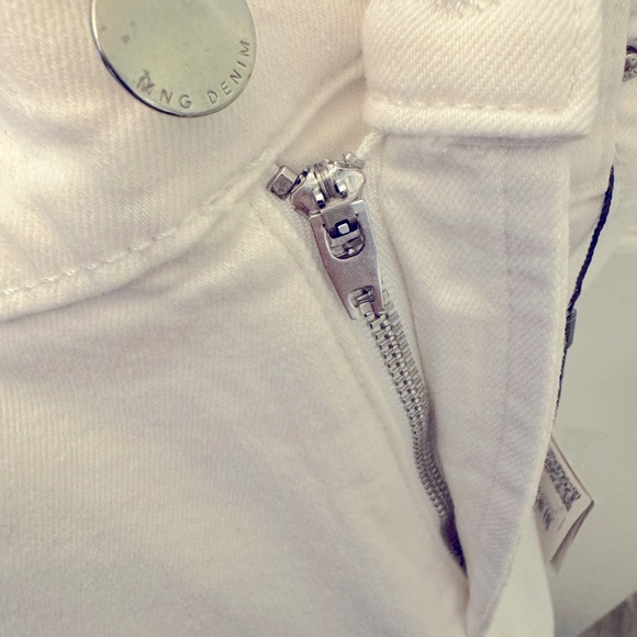 NWT Mango MNG Sienna Kick Flare Crop in White High Rise (USA Size 1) - Picture 12 of 15